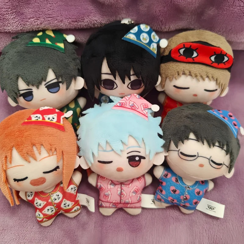 Фото Оригинальная серия Bandai Gintama Chibi Kyun Chara: Слепая коробка-сюрприз, брелоки Gintama, украшения, подарки, игрушки из серии «Пижамная вечеринка» №4