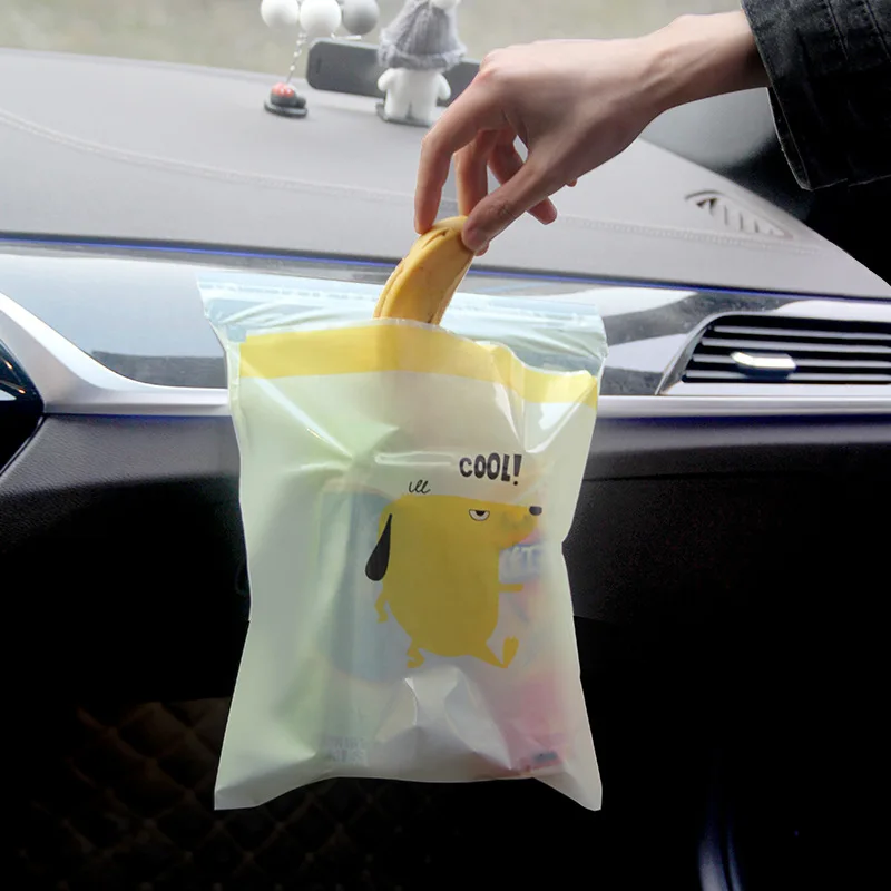 

15Pcs 32x25cm Portable Disposable Garbage Bag Car Self-adhesive Trash Bag Household Kitchen Office Desktop Storage Bag Organizer