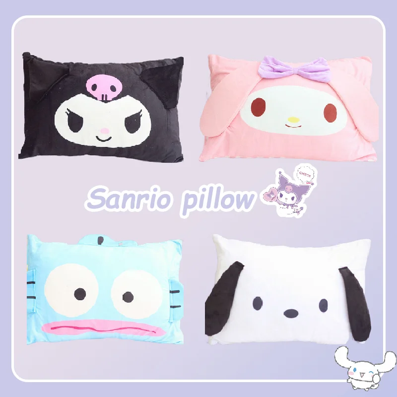 

Sanrio Hello Kitty Hangyodon Cute Cartoon Pillowcase My Melody Kuromi Pachacco 3d Three-dimensional Student Dormitory Pillowcase