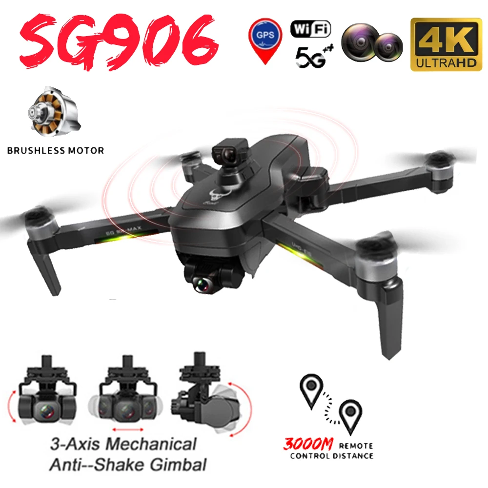 

Новинка SG906 MAX GPS Дрон 4k профессиональный HD Двойная камера 3-осевой карданный обход препятствий Радиоуправляемый складной Квадрокоптер Дрон Pro2