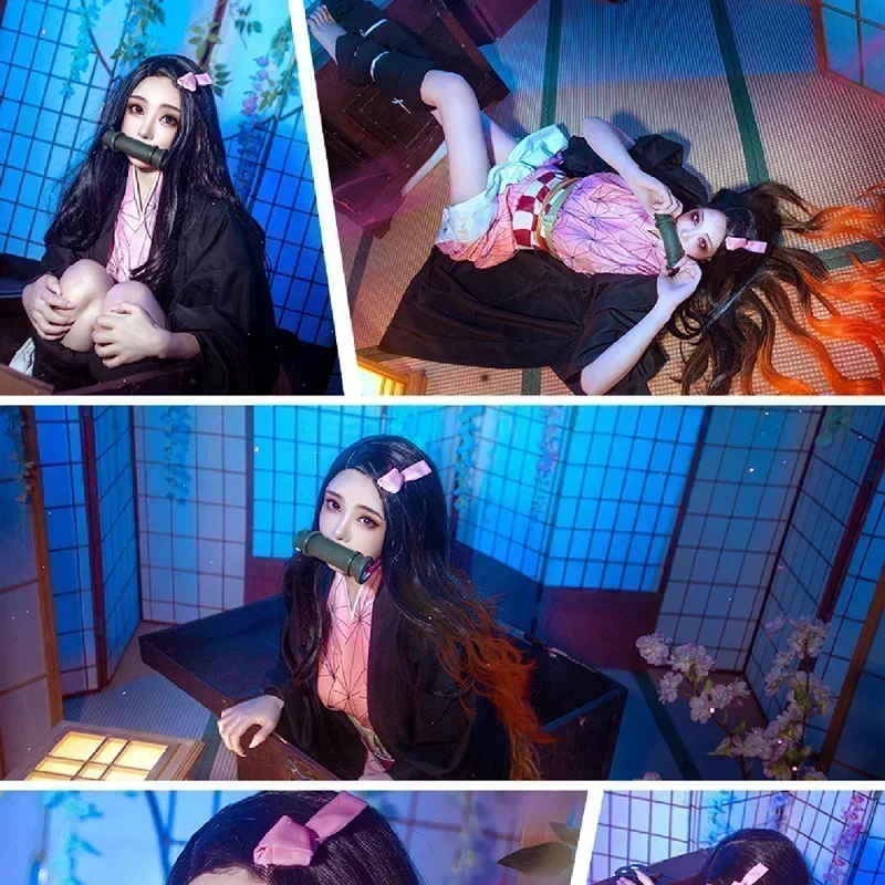 Кимоно для косплея камадо незуко Аниме Костюм Для Хэллоуина