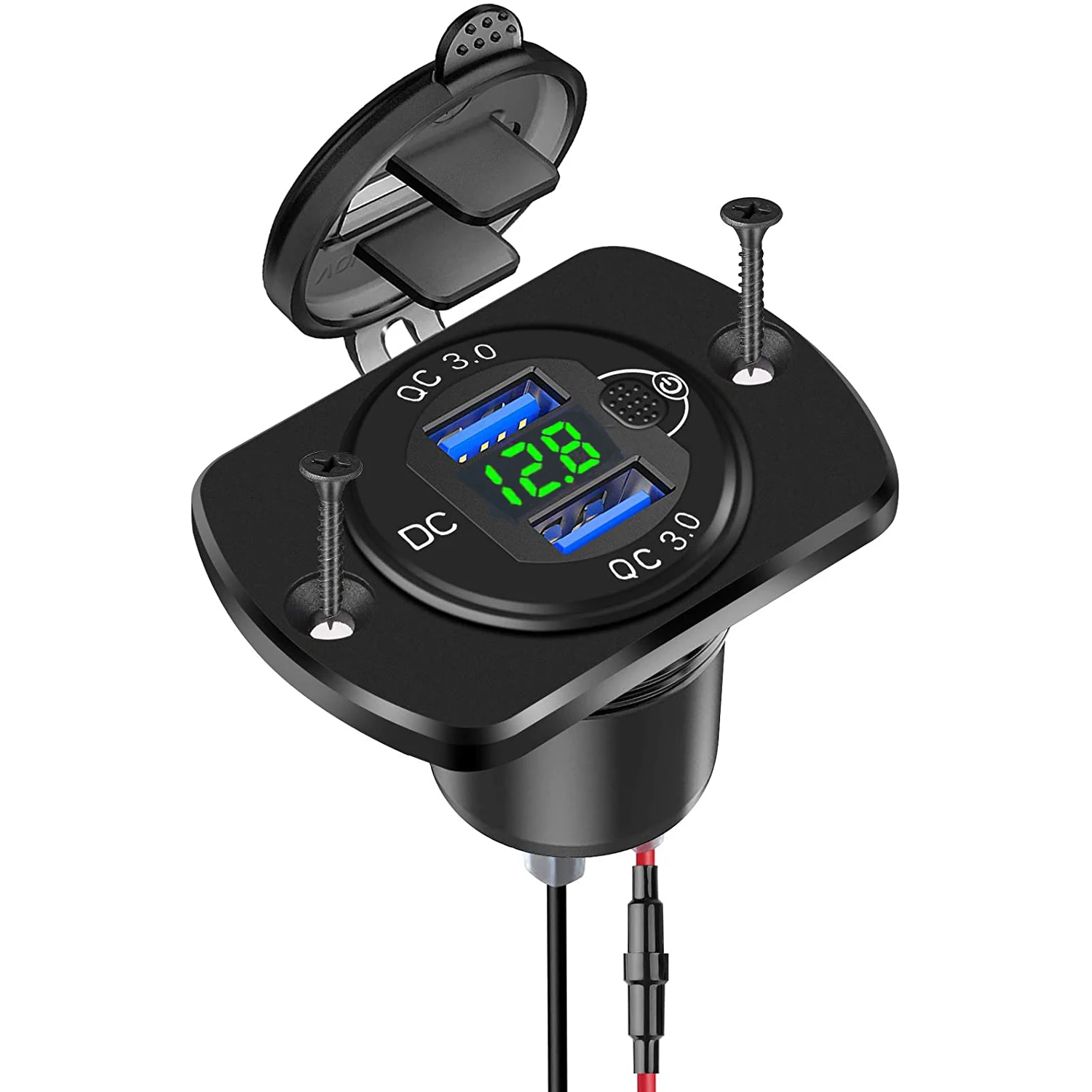 

Автомобильное зарядное устройство с двумя USB-портами, 36 Вт