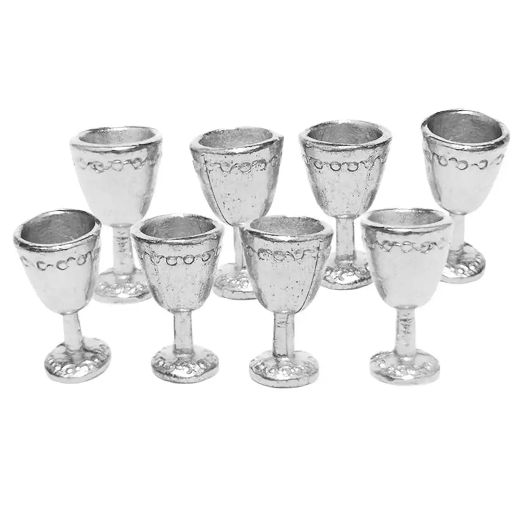 

8x 1:12 Dollhouse Miniature Champagne Cup Goblet Kitchen