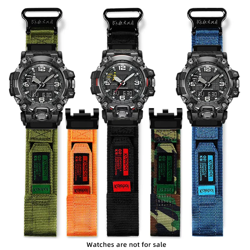 Для Casio 5678 Big Mud King II GWG-2000 GWG-2040 нейлоновый холщовый ремешок для часов, водонепроницаемый браслет 22 мм (art.: 3920db62d24b8) - 3920db62d24b8