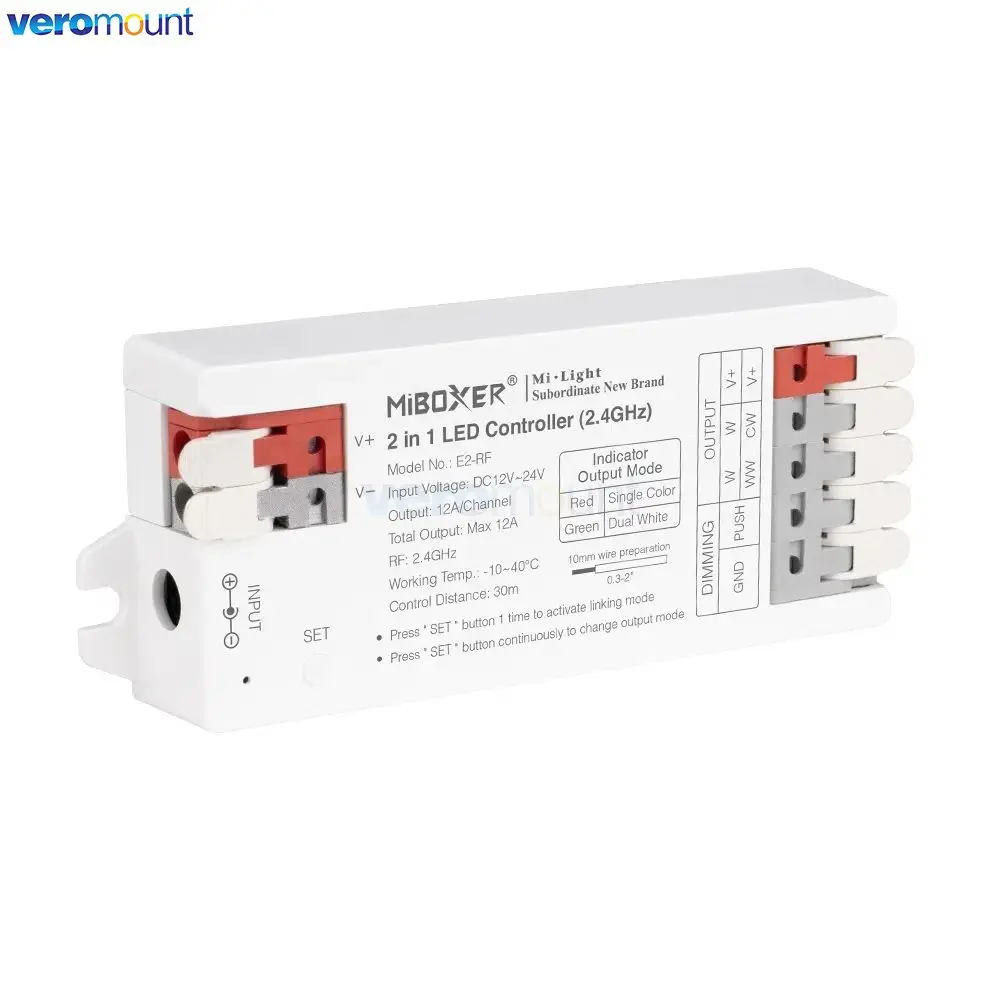 MiBoxer 2.4G RF Пульт дистанционного управления E2-RF 2 в 1 E3-RF 3 Светодиодный контроллер