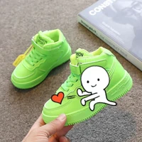 kids casual sneakers girls high tops soft sole spring kids fashion boys white shoes kids field boots parent child womens shoes
