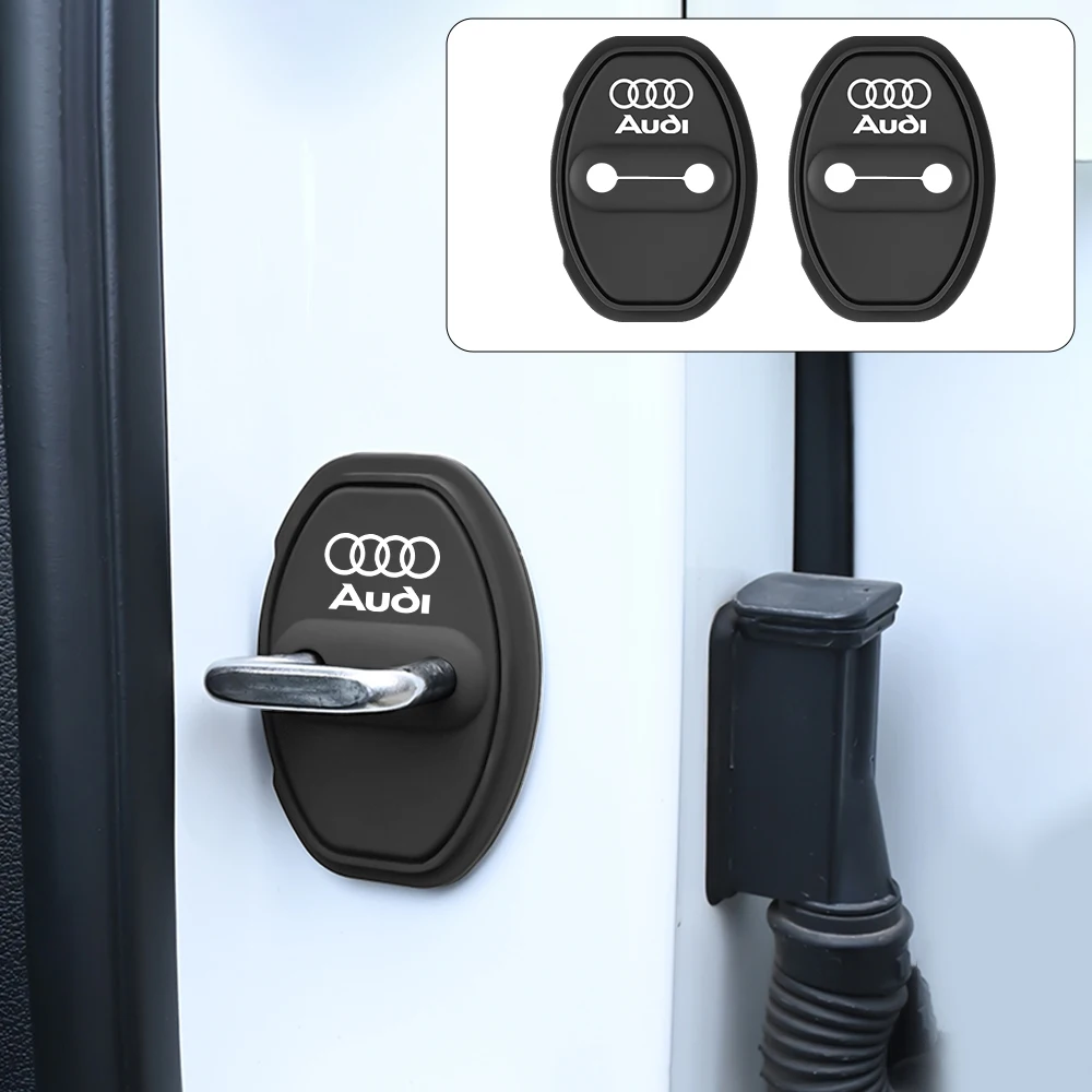 Стайлинг автомобиля 3D крышка замка двери защитная декоративная наклейка для Audi