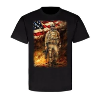 us marine im feuersturm usa fahne flagge amerika soldat gi navy mens 100 cotton casual tshirts loose top size s 3xl