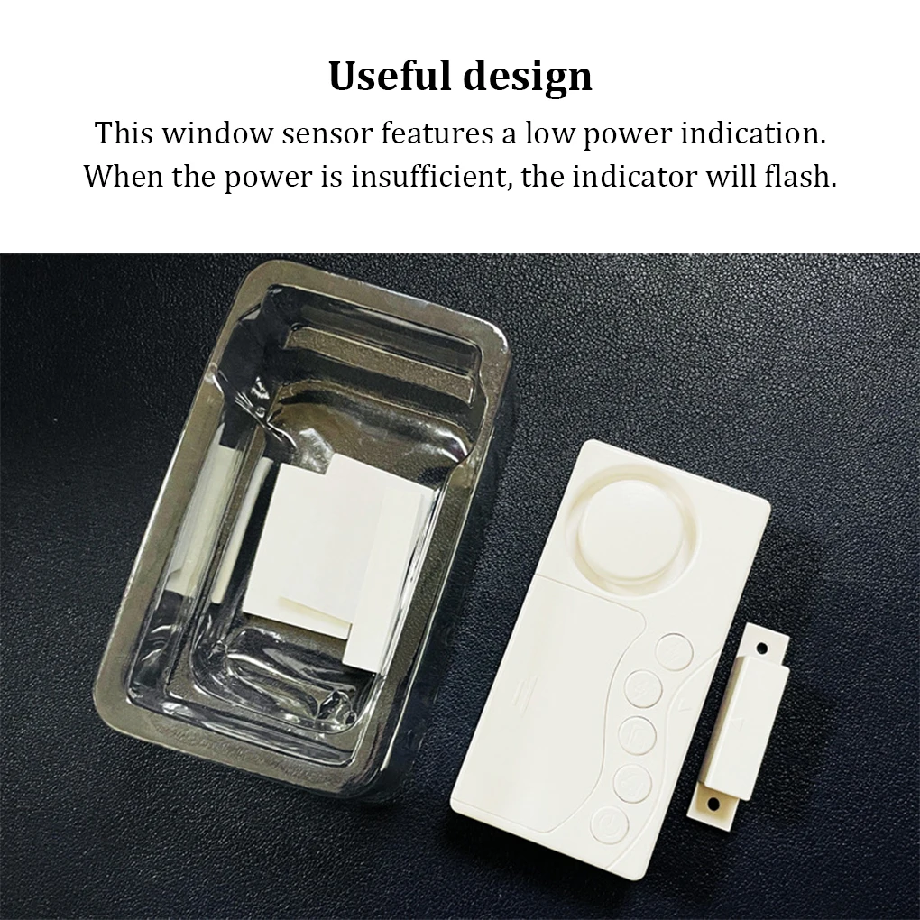 

Wireless Door Sensor Window Loud Alarms Home Office Garage Close Status Detector Battery Powered 2 Modes Security System