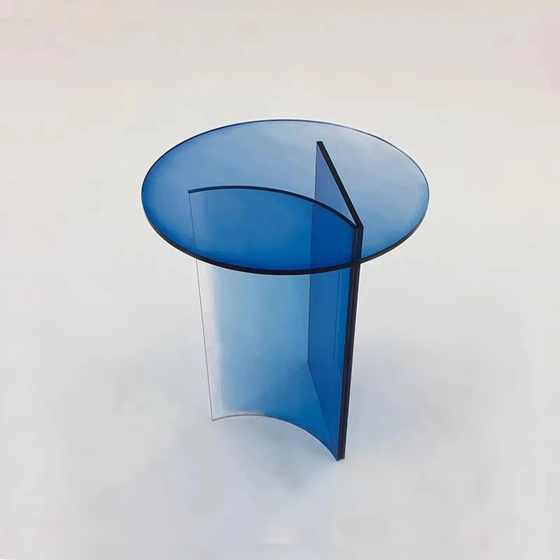 

Nordic Designer Acrylic Round Table Transparent Sofa Side Table Simple Coffee Table Living Room Luxury Small Bedside Table