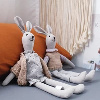 rabbit doll plush toy stuffed cartoon animal dress sweater bunny baby appease bedtime friend sleeping story birthday gift 1pc