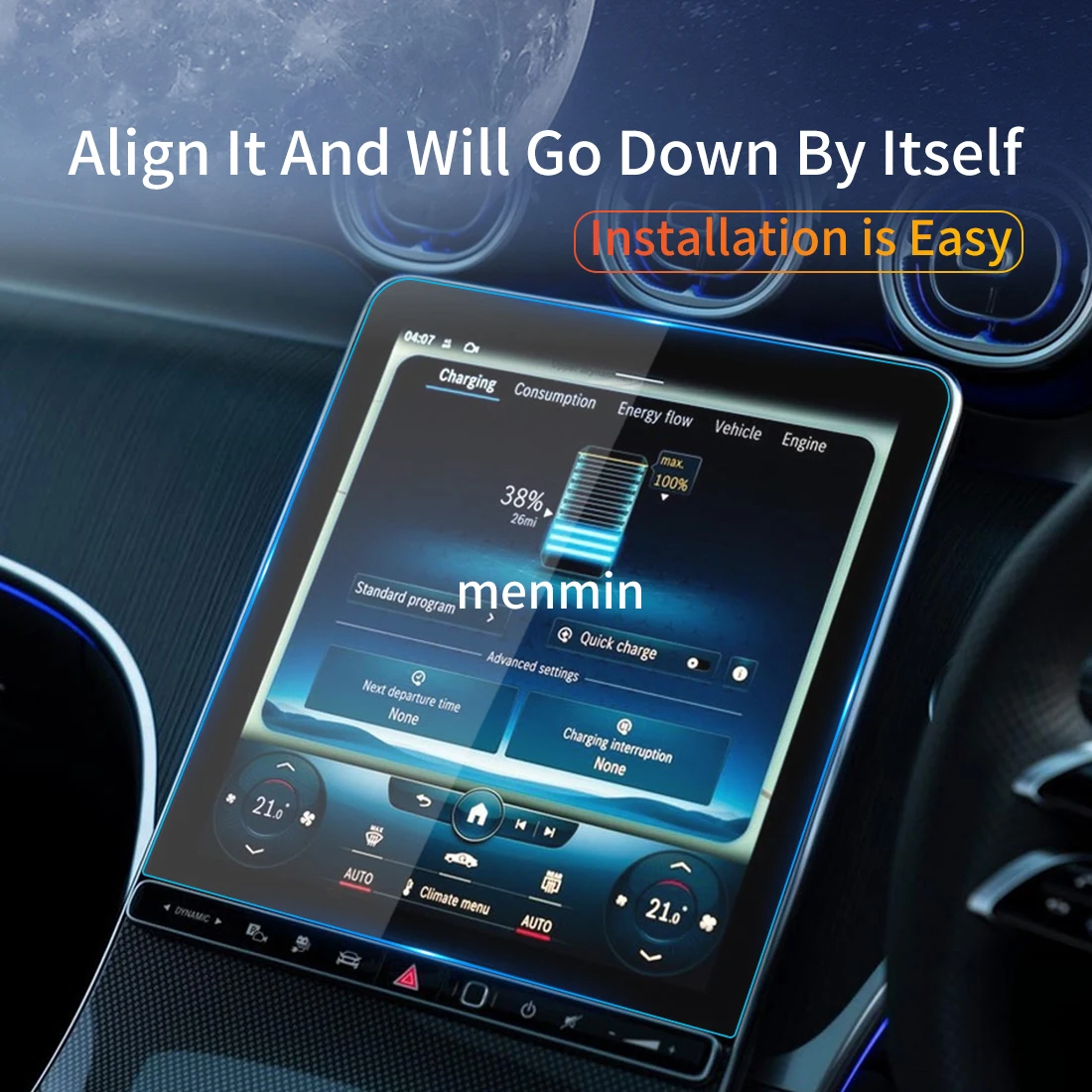 Автомобильные наклейки для Benz GLC 2023 Защита экрана автомобиля аксессуары