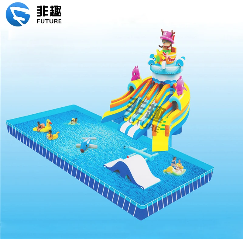 

Outdoor Games Garden Bouncing Slide Inflatable Water Slide Chopper Children's Games