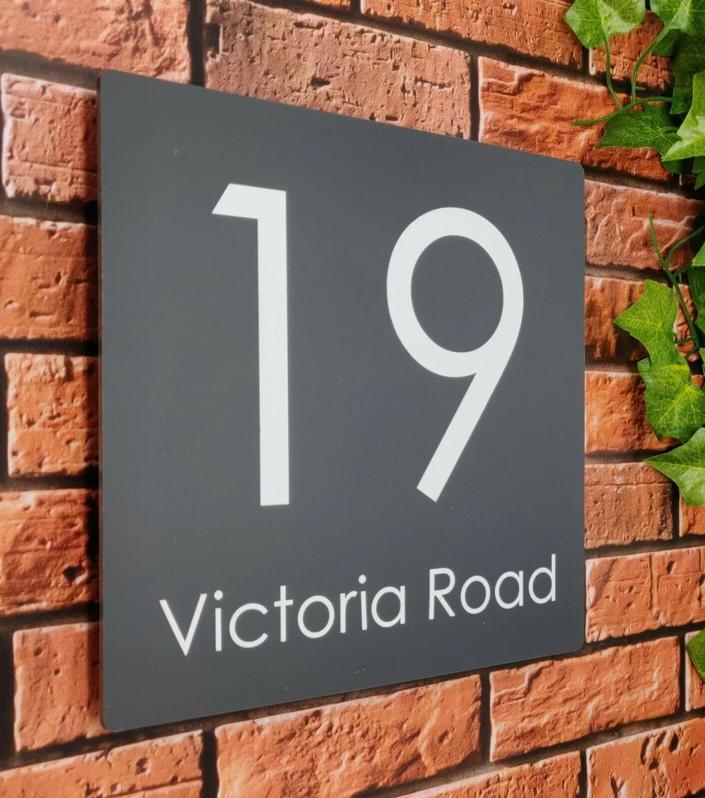 

Customized Modern House Sign Personalised Street Name & Number Acrylic Large