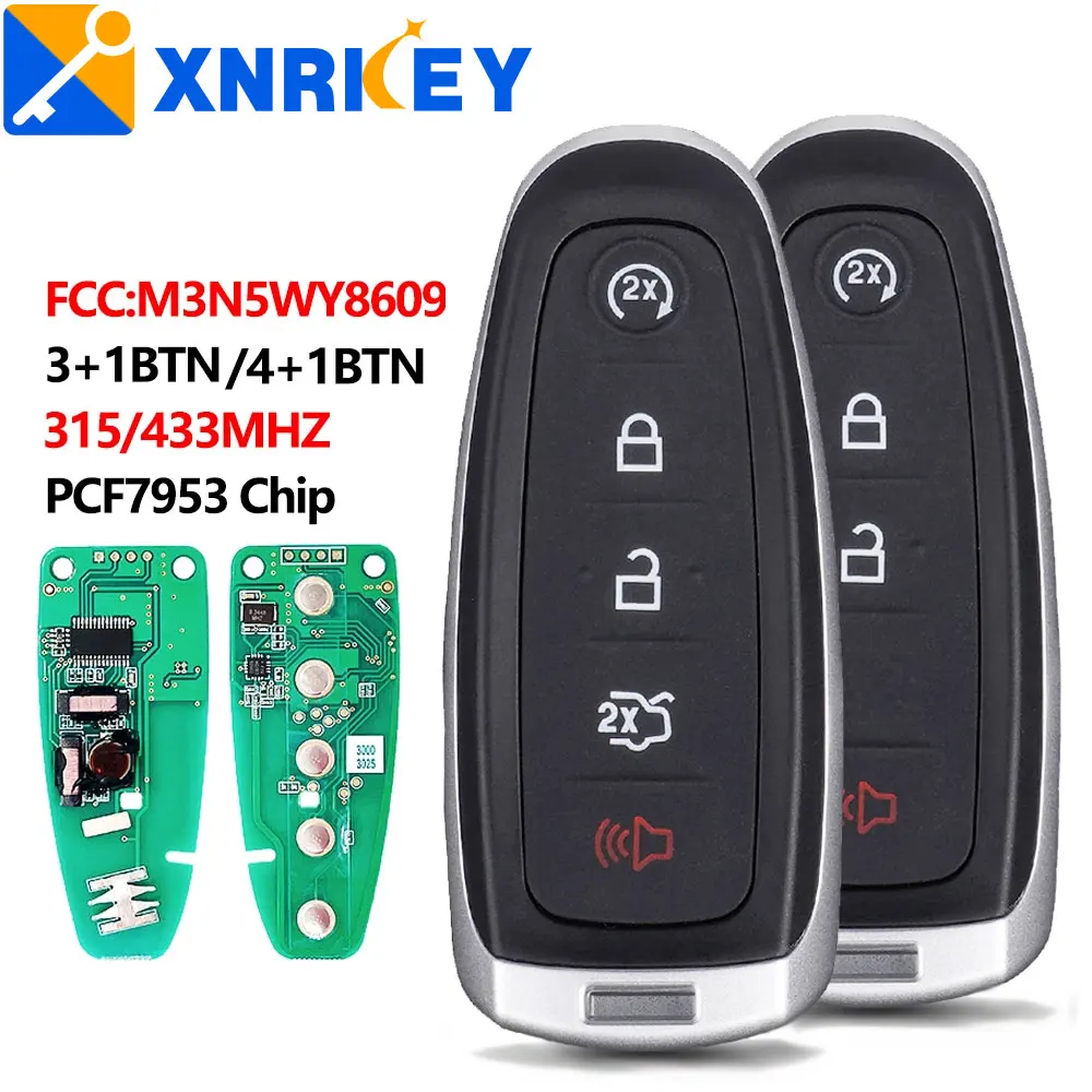XNRKEY 3 + 1/4 1 ключ дистанционного управления автомобилем PCF7953 чип 315/433 МГц FCC M3N5WY8609