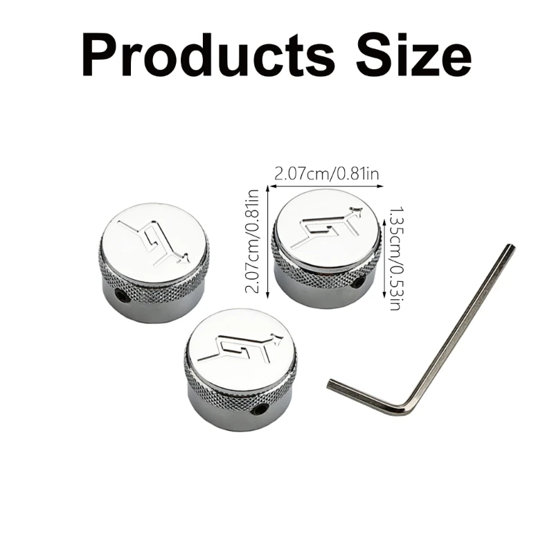 3 шт. нескользящие ручки управления гитарным потенциометром металлические