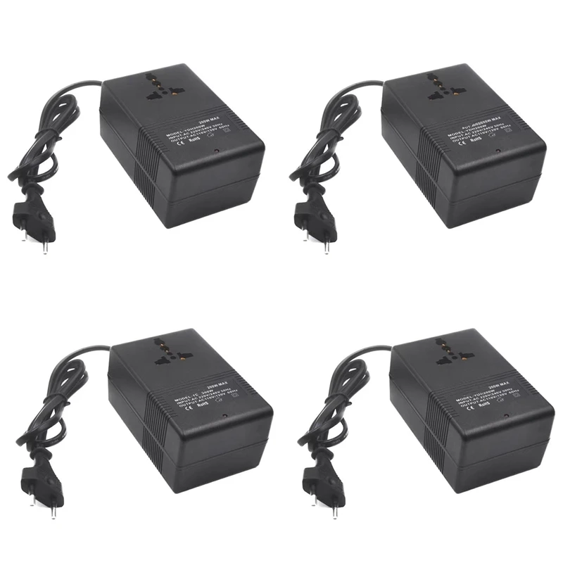 

4X 200W Voltage Converter Transformer Step Down 220V To 110V AC Step Down Travel Voltage Transformer Converter EU Plug