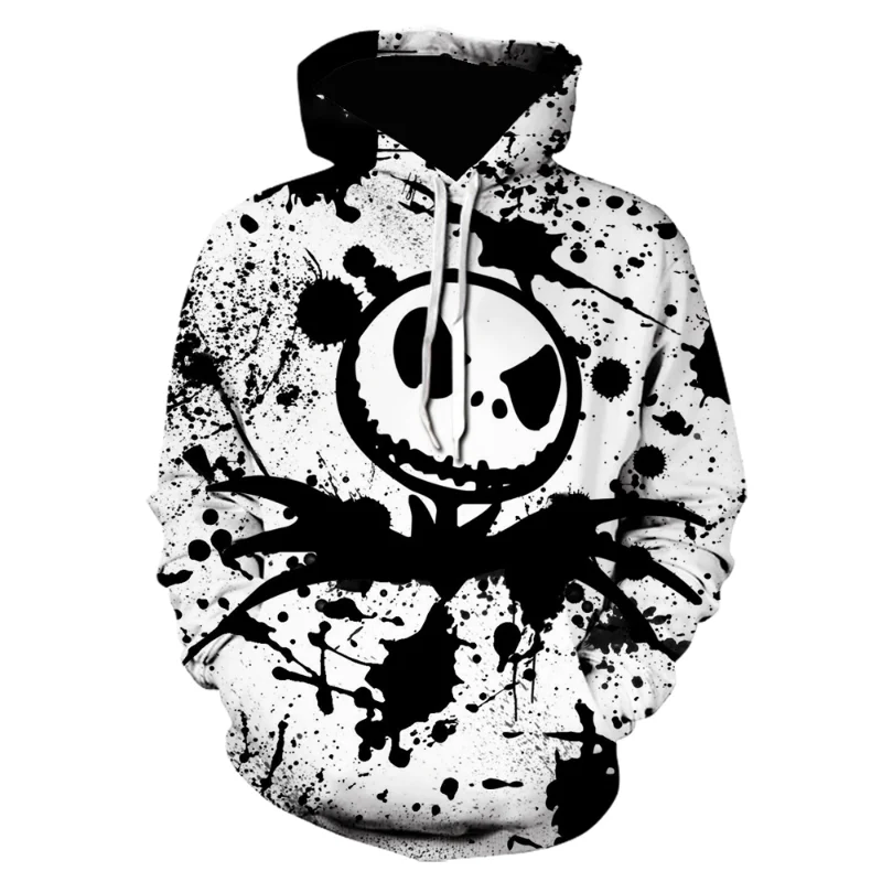 

Новинка худи для Хэллоуина Кошмар перед Рождеством Толстовка с 3D принтом мужские женские модные толстовки большого размера детские спортивные костюмы