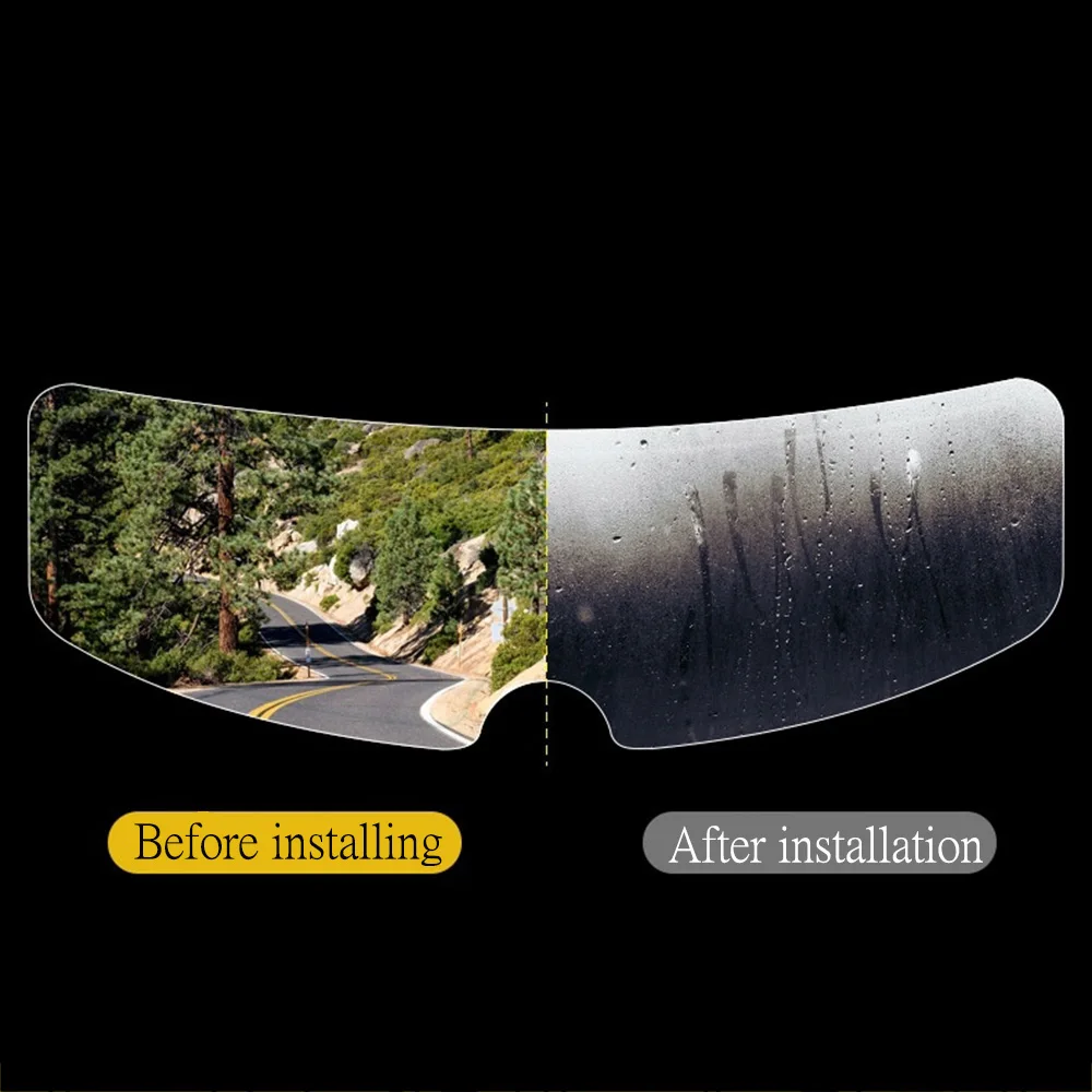 

Clear Anti-Fog Rainproof Film Three Styles Lens Sticker for Motorcycle Safety Driving Nano Coating Helmet Accessories