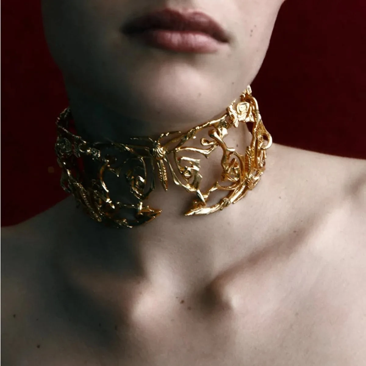 Новинка ZA 2023 металлическое ожерелье-чокер с бабочкой в стиле хип-хоп увеличенная