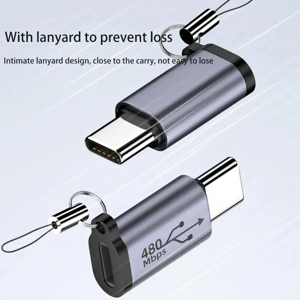 1 шт., адаптер USB Type-C из алюминиевого сплава, 480 Мбит/с