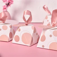 pink pot gift cardboard boxes for business 100 units baptism sugared almonds container wedding pack of chocolate dragee handbags