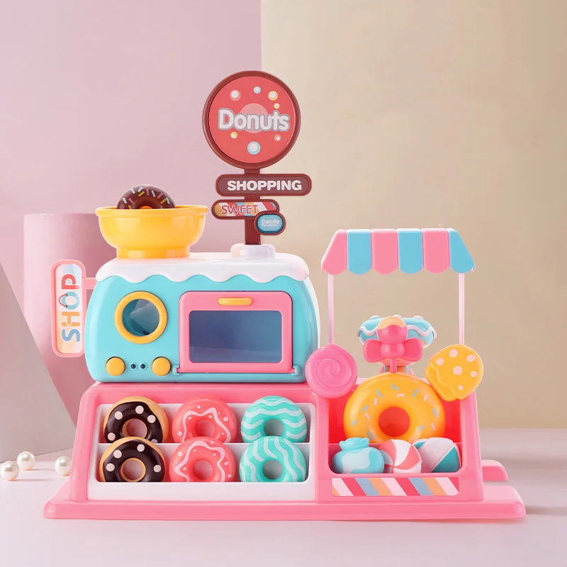 

Children's Toys Boys and Girls Candy Donut Sales Car Play House Puzzle Kitchen Set 3-4 Years Old