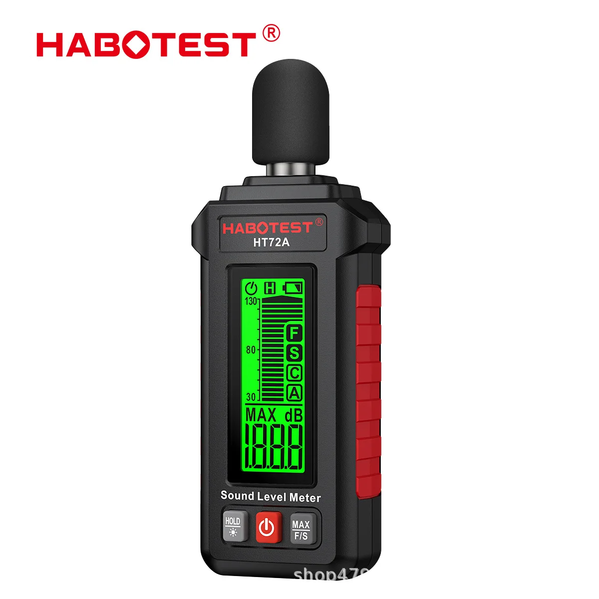 Фото Шумомер HABOTEST HT72A/B, измеритель уровня звука, портативный детектор шума, черно-красный, для трансграничной торговли №4