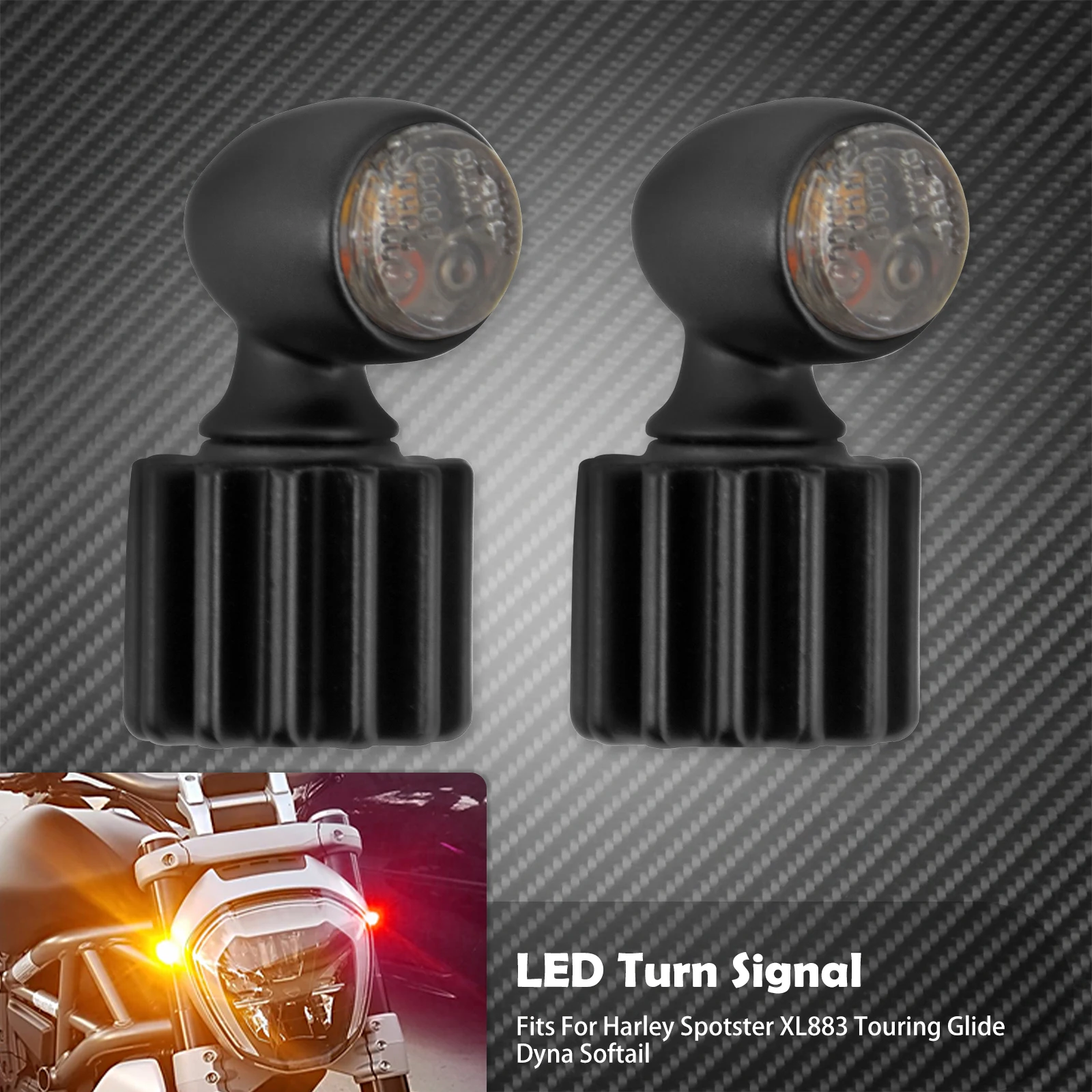 

Мотоциклетный указатель поворота, светодиодный мини-стоп-сигнал, передний и задний ходовой фонарь, черный/хромированный, универсальный для Harley Touring Softail Sportster