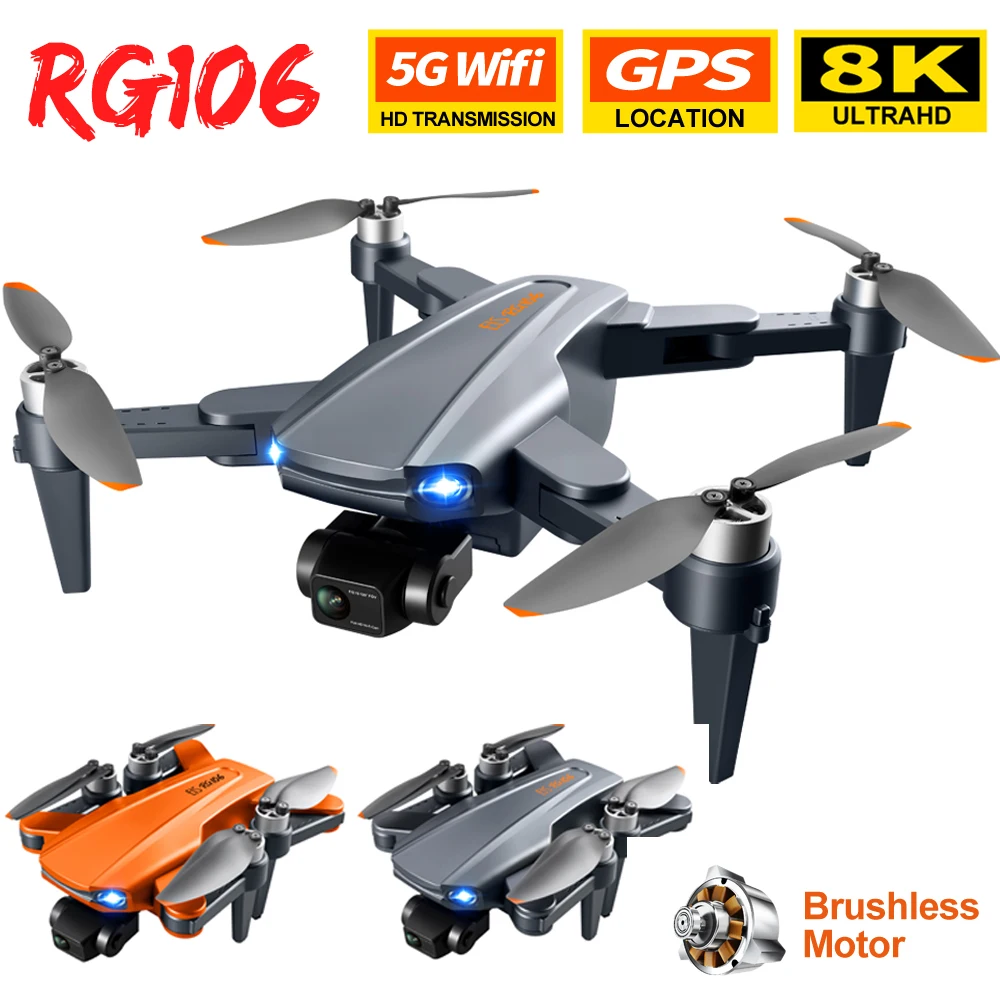 

Rc Axis 2022 With Dual Toy WiFi Helicopter Fpv New Profesional Drones Quadcopter Brushless RG106 Camera 3 8k GPS 5G Drone