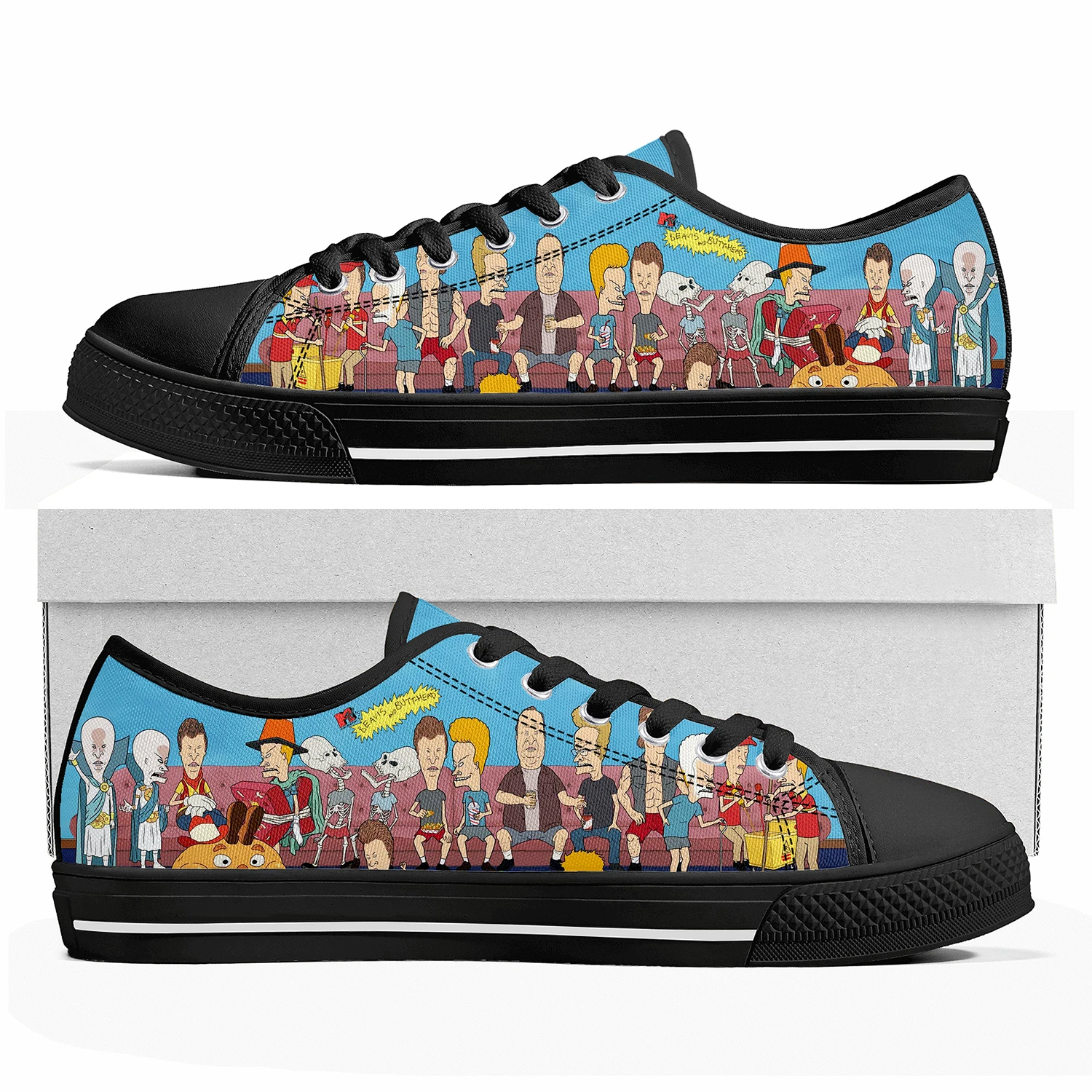 

Butthead Butt Head Rock N Roll Low Top Sneakers Womens Mens Teenager High Quality Canvas Sneaker Casual Cartoon Customize Shoes