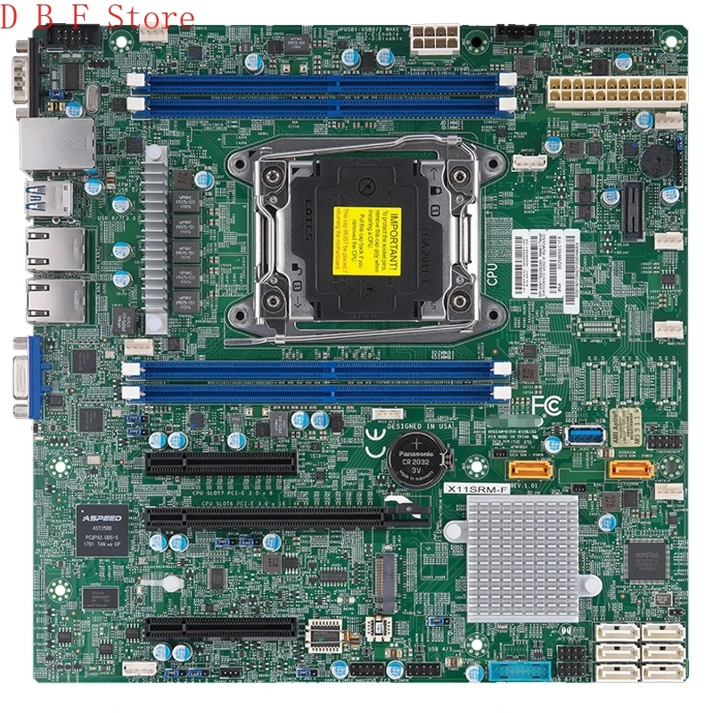 

X11SRM-F Industrial Package motherboard for Supermicro Single-channel server 2066-pin C422 chip W-2200 IPMI microATX