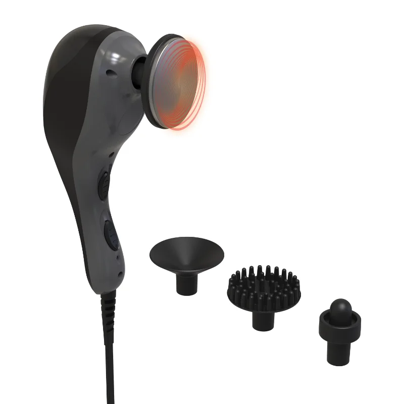 

Heat Therapy Massager, Handheld Massager with Multiple Speeds, Attachments, and Heat Settings