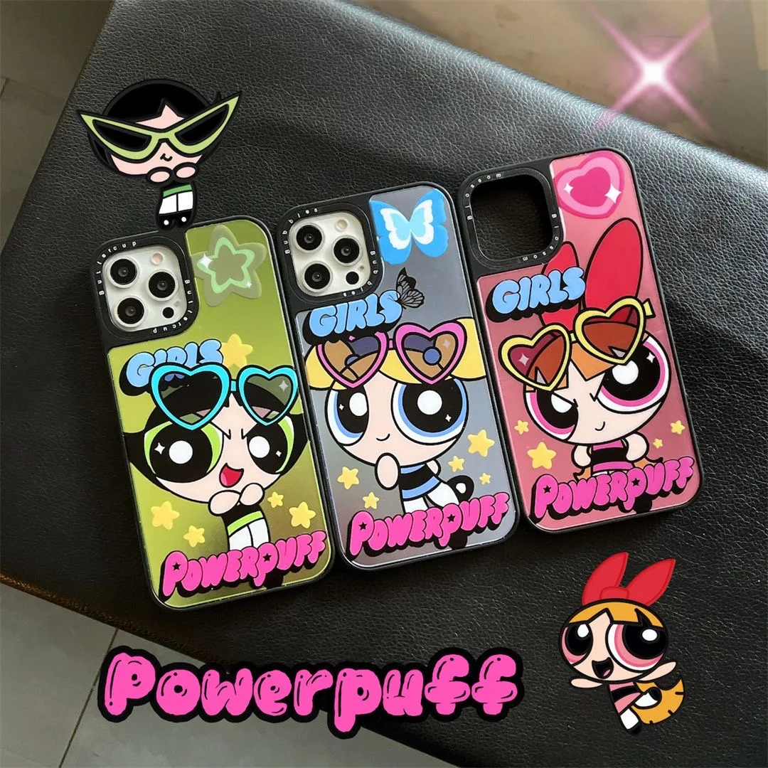 

Cartoon Powerpuffs Girls Luxury Phone Case For iPhone 14 13 12 11 Pro Max XR XS MAX 8 X 7 SE Lady Girl Shockproof Soft Cover