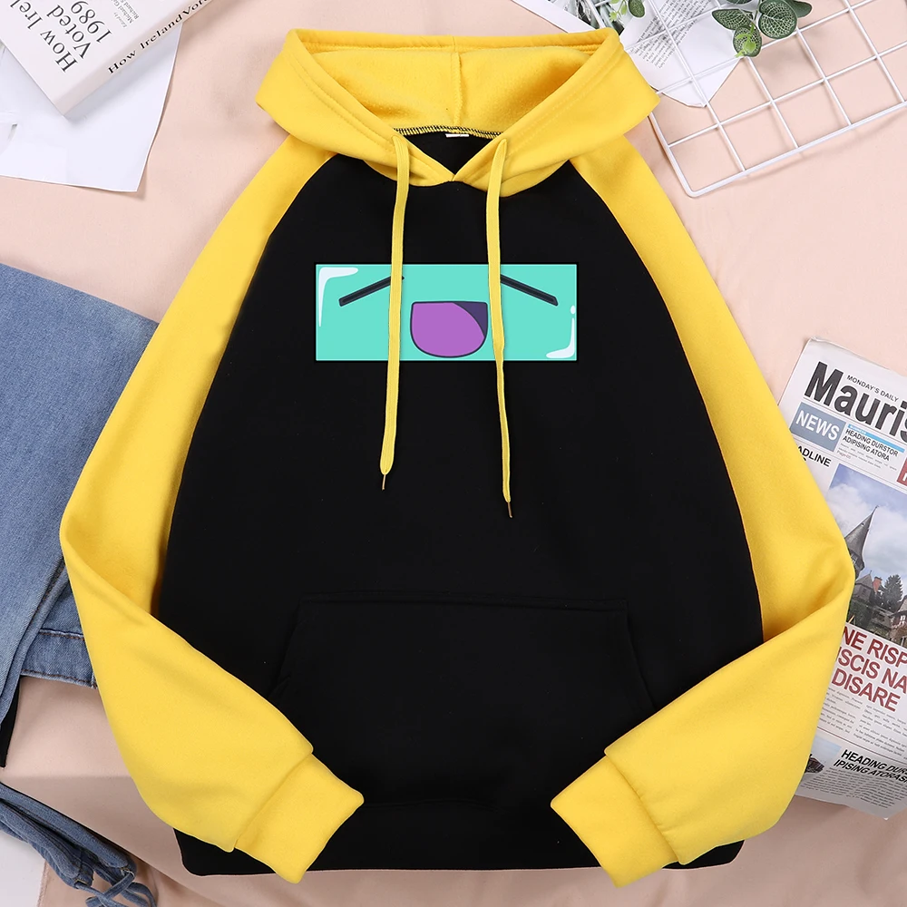 

Decadence Kaburagi Face Design Hoodies Female New Funny Raglan Hoody Cute Crewneck Clothing Funny All-Match Womens Pullover