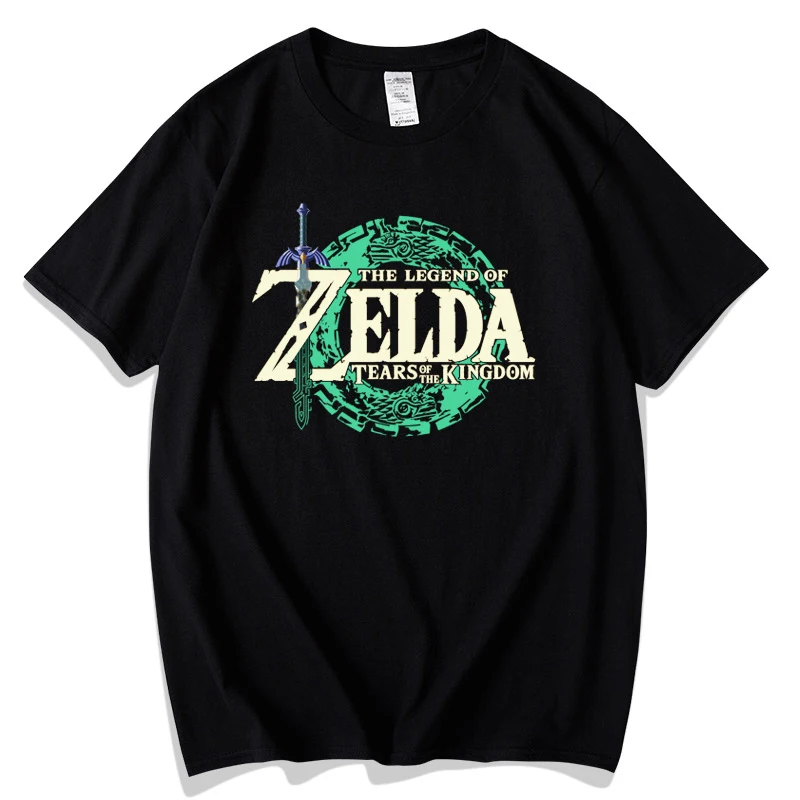 

Oversize Mens T Shirt Kingdom of Zelda Tears Short Sleeve Breathable Print High Quality Cotton Men Women Summer Fashion Tops Tee