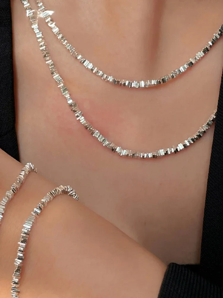 

New Stamp Sweater Necklace for Women Couples New Fashion Creative Irregular Geometric Handmade Party Jewelry Gifts