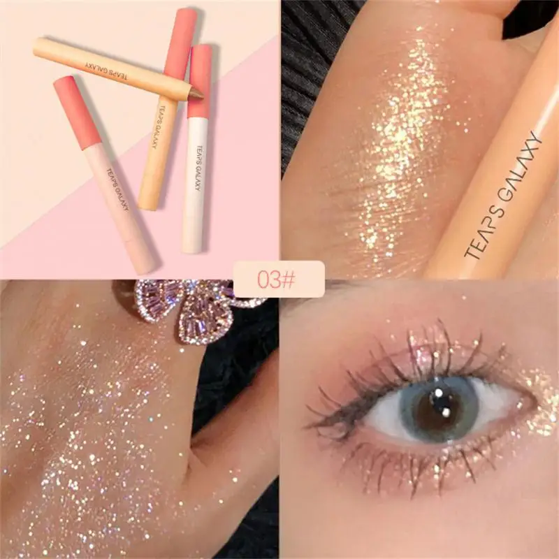 

Diamond Glitter Eyeshadow Liner Pencil Face Makeup Brighten Highlighter Lasting Matte Pink Silkworm Champagne Gold Eyeliner Pen