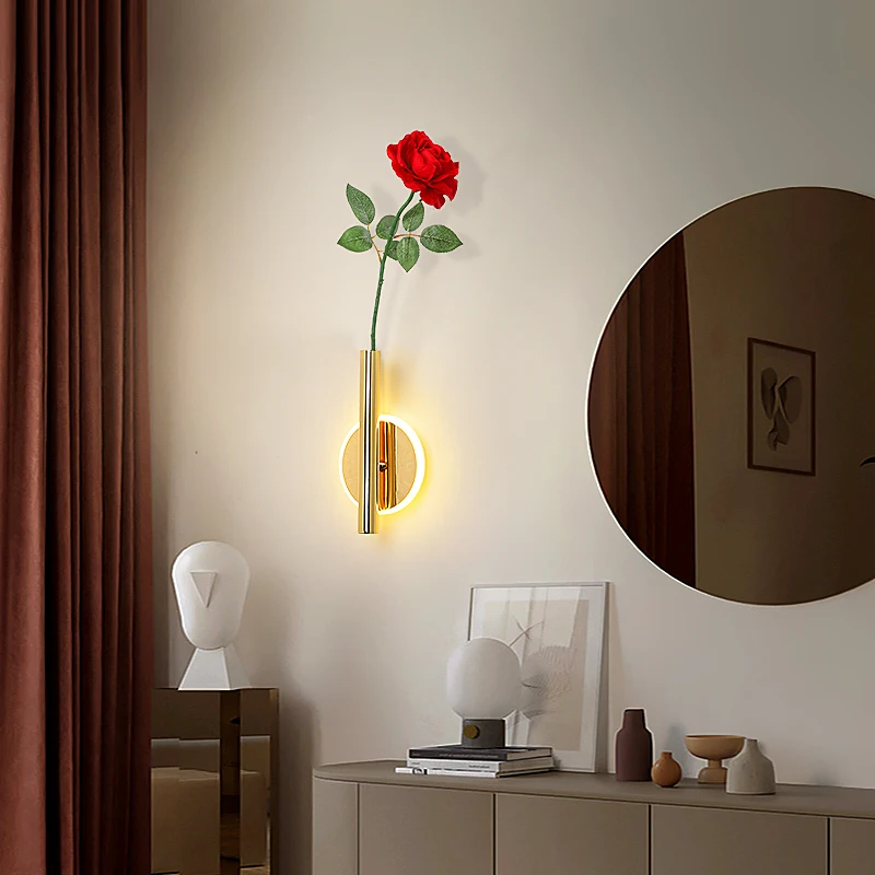 Настенный светильник с золотой трубкой светодиодное бра сделай сам для спальни