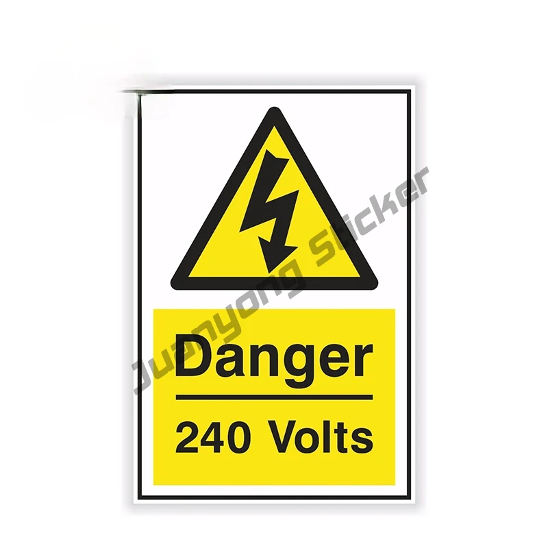 

Car Sticker Styling Waterproof High Voltage Danger Sign Electric Warning Safety Window Bumper Cover scratches Decal PVC13x8cm