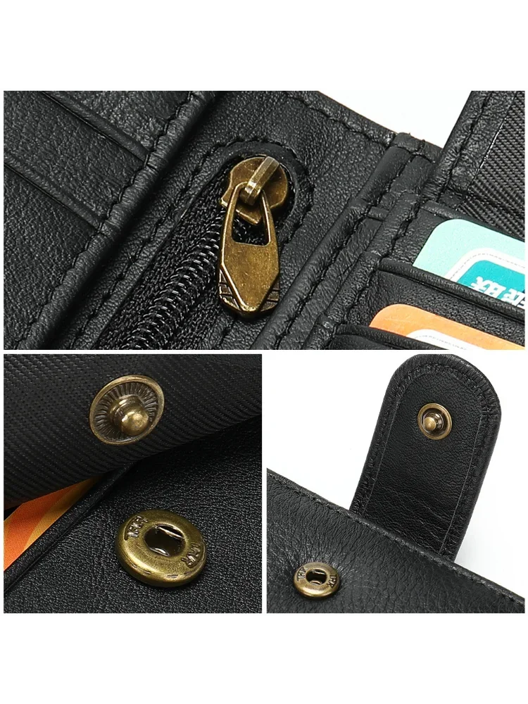 Мужской кожаный кошелек сумка-клатч мягкая кожаная противоугонная щетка