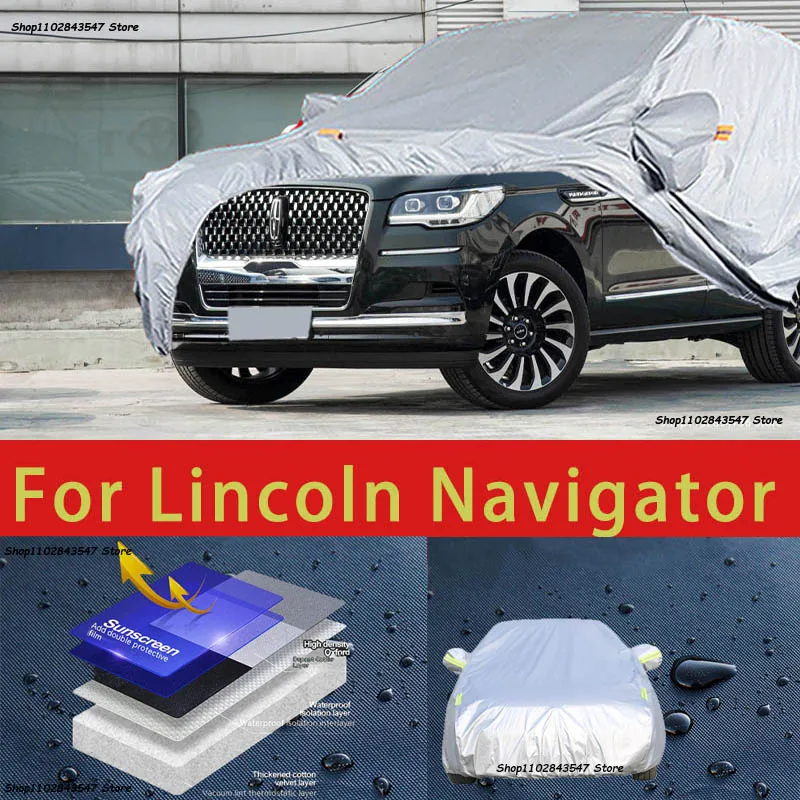 

Для Lincoln Navigator наружная защита полные автомобильные чехлы для снега солнцезащитный водонепроницаемый пылезащитный наружный автомобильный аксессуар