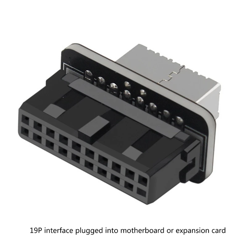 Фото Адаптер RGEEK USB3.0 19P 20P К Вертикальной Установке Типа E, Вращение На 90 Градусов Для Настольных ПК, Компьютерные Аксессуары №4
