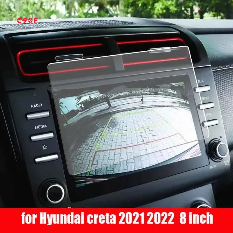 

Tempered Glass Screen Protector For Hyundai creta 2021 2022 Car Infotainment GPS Radio Navigation Interior Accessories