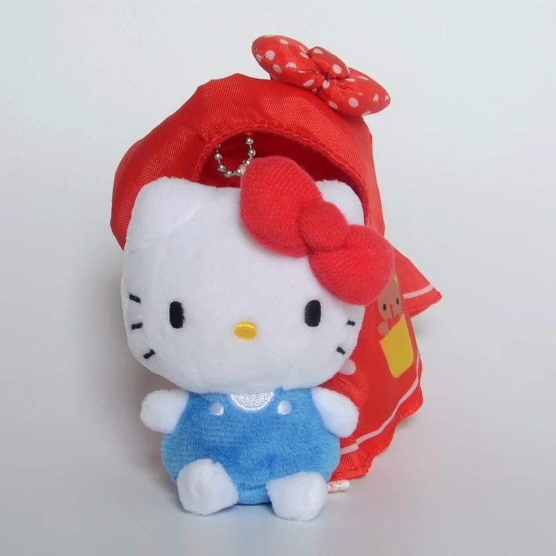 

Оригинальный дождевик Sanrio 13 см, брелок с надписью «Hello подвеска в виде котенка», плюшевые игрушки, мягкая кукла-Зверюшка, детский мультяшный Аниме подарок на день рождения