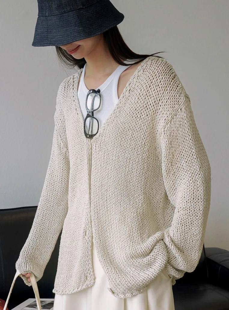 

Женская одежда на раннюю осень 2023, новый женский свитер в Корейском стиле, кардиган, Свободная Повседневная вязаная куртка, 09212