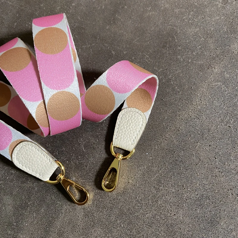 Evelyn Bag With Shoulder Strap Color Woven Canvas Shoulder Strap All-match Leather Diagonal Bag Strap Accessories