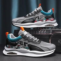 mens shoes summer 2022 mesh breathable sports casual running shoes fashion all match flat shoes