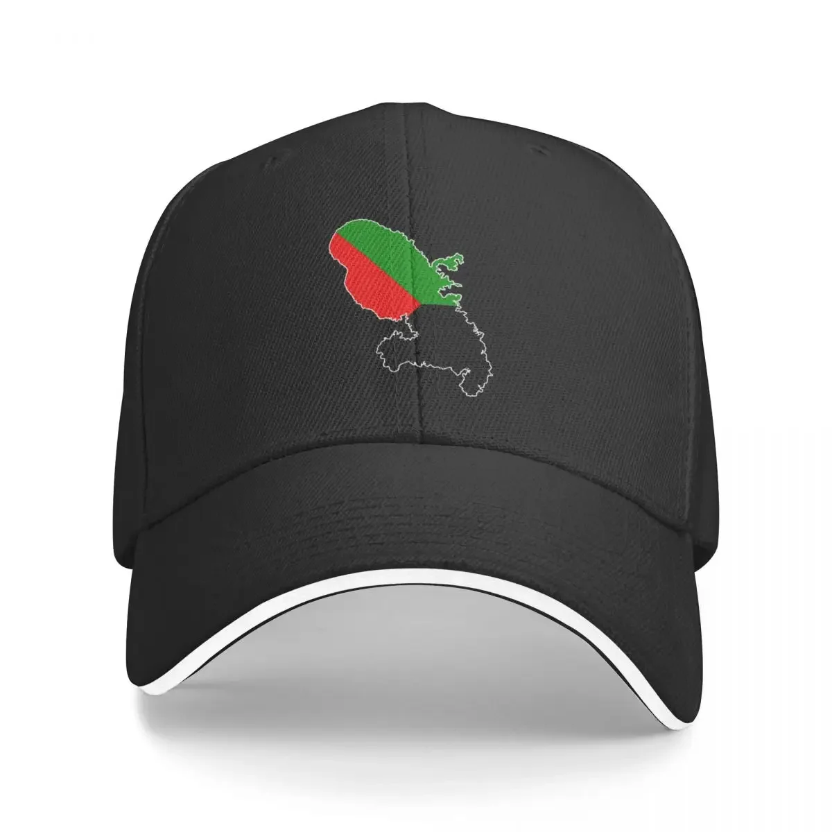 Карта Мартиники цвет: красный зеленый черный бейсболка шляпа дальнобойщика