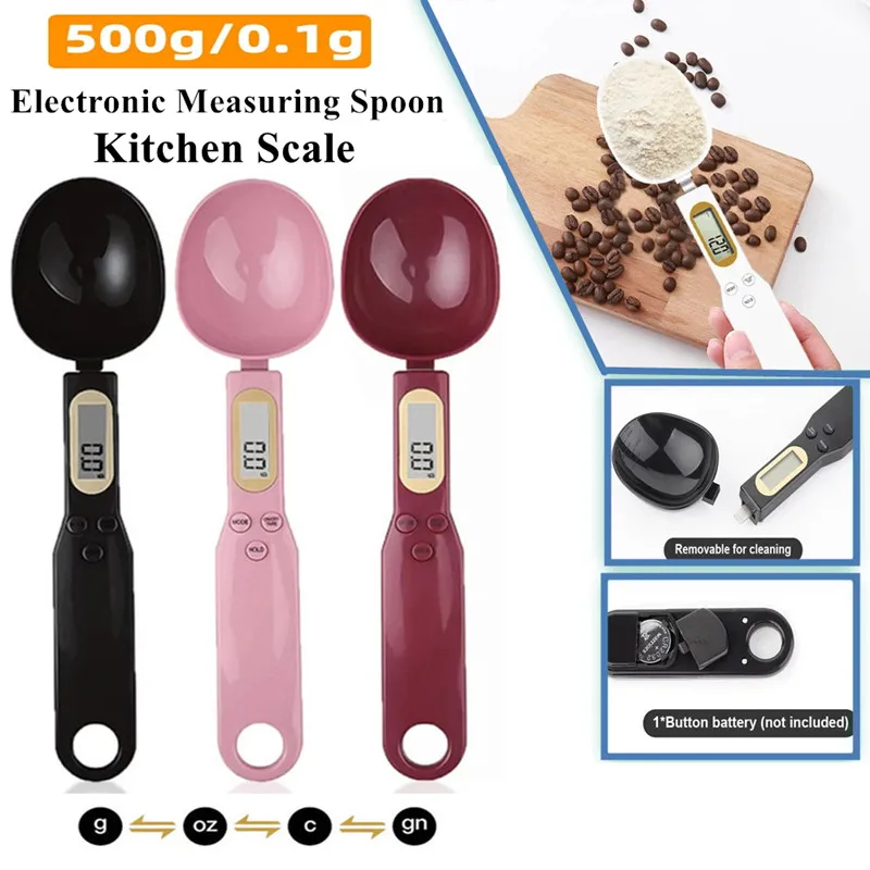 Купи Mini Spoon Scale Digital Kitchen Scale Electronic LCD Food Scale 0.1-500g Cooking Flour Milk Coffee Powder Weight Measure Spoon за 231 рублей в магазине AliExpress